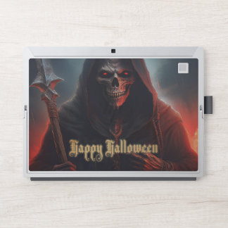 Glowing Red Eyes Reaper Halloween Art HP Laptop Skin