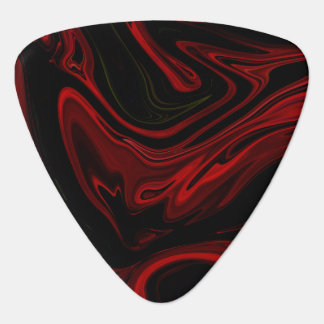 Glowing Red Fluid in the Dark Guitar Pick
