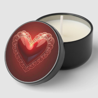 Glowing Red Heart Mini Candle Favors