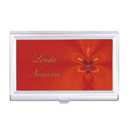 Glowing Red Rube Personal Business Case Business Card Holders