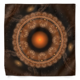 Glowing round fairy fractal ornament bandana