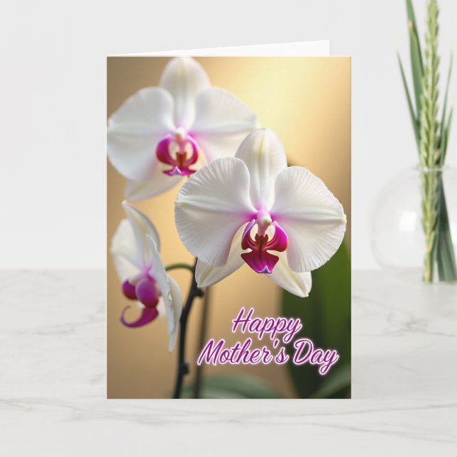 Glowing Script Mothers Day Card (Front)
