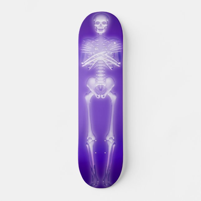 Glowing Skeleton: Custom Skateboard Deck (Front)