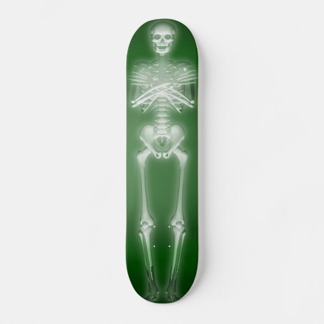 Glowing Skeleton: Custom Skateboard Deck (Front)