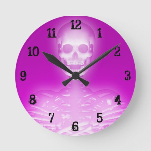 Glowing Skeleton Wall Clock