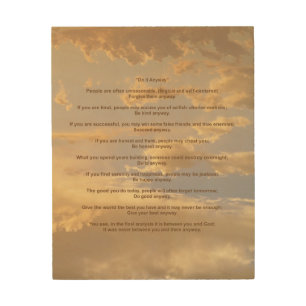 Glowing Sky Do It Anyway Wood Wall Art