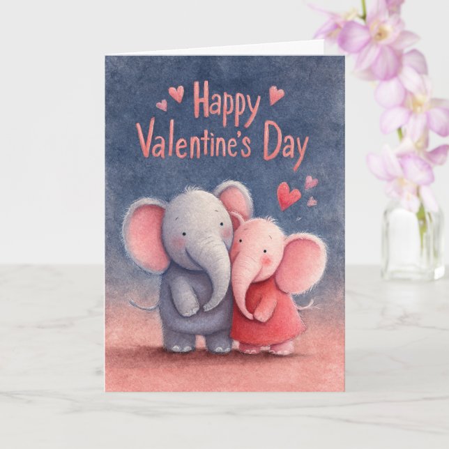 Glowing Smile Valentine Card (Orchid)