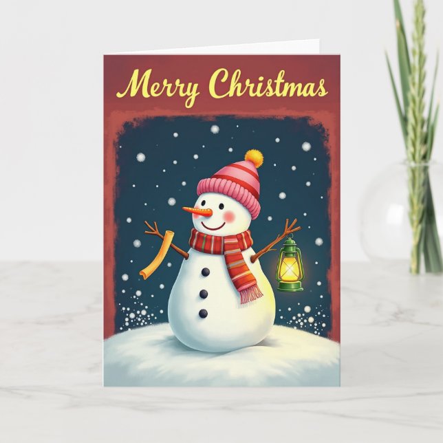 Glowing Snow Figure Card (Front)