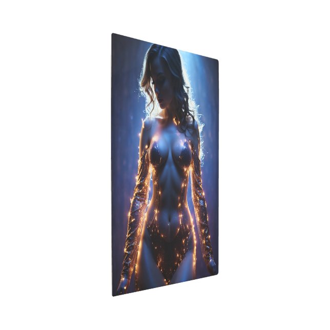 Glowing Sparkle lady Metal Print (3/4)