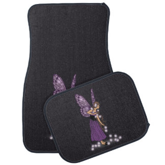 Glowing Star Flowers Pretty Purple Fairy Girl Car Floor Mat