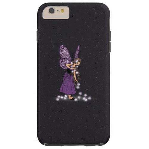 Glowing Star Flowers Pretty Purple Fairy Girl Tough iPhone 6 Plus Case