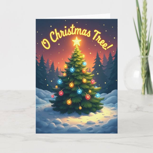 Glowing Star Tree Card (Front)