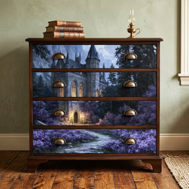 Glowing Stone Gothic Fantasy Castle Decoupage Tissue Paper (Creator Uploaded)