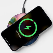 Glowing sunrise background with winged creature wireless charger (Phone)