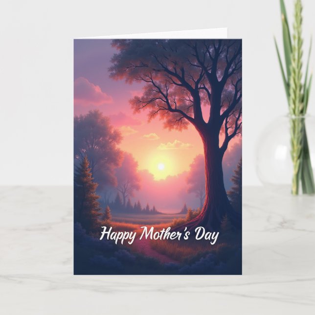 Glowing Sunrise Mothers Day Card (Front)