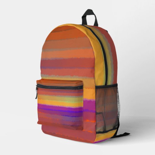Glowing Sunrise Salty Watercolor Pop Of Color Art  Printed Backpack