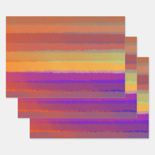 Glowing Sunrise Salty Watercolor Pop Of Color Art Wrapping Paper Sheets