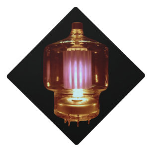 Glowing Transmitter Vacuum Tube Graduation Cap Topper