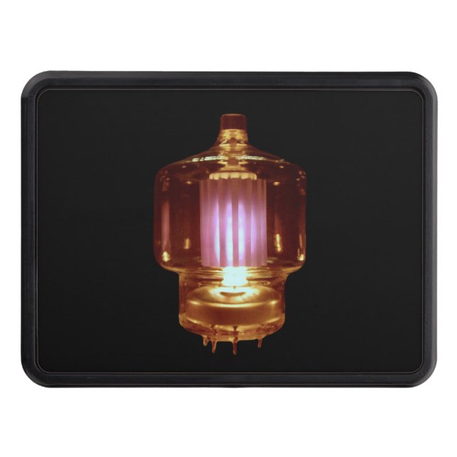 Glowing Transmitter Vacuum Tube Hitch Cover (Front)