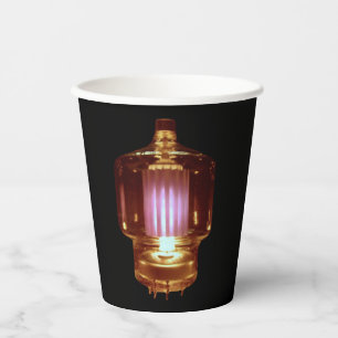 Glowing Transmitter Vacuum Tube Paper Cups