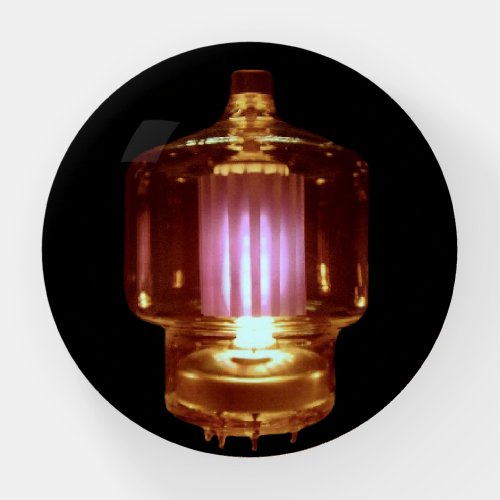 Glowing Transmitter Vacuum Tube Paperweight