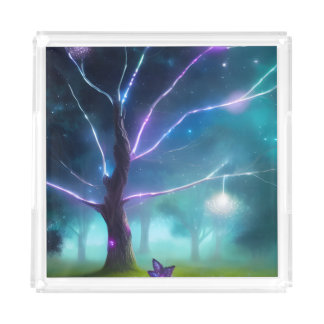 Glowing Tree Acrylic Tray