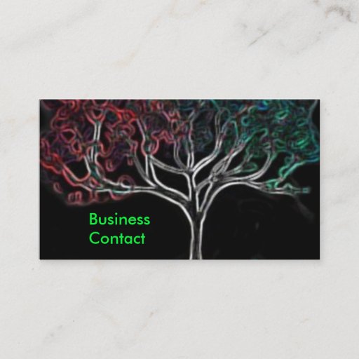 Customizable Glowing tree business card template