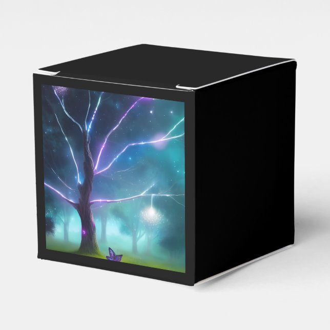 Glowing Tree Favor Boxes (Front Side)