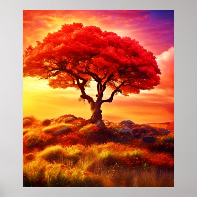 Glowing Tree of Life Art Poster (Front)