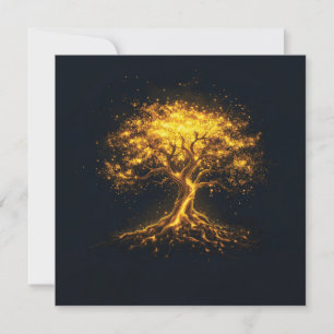 Glowing Tree of Life – Mystical and Enchanting Holiday Card