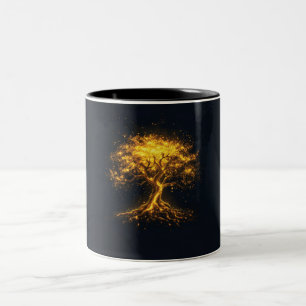 Glowing Tree of Life – Mystical and Enchanting Two-Tone Coffee Mug