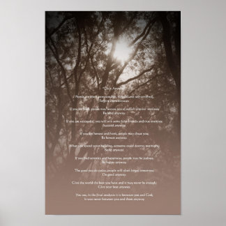 Glowing Trees "Do It Anyway" Poster