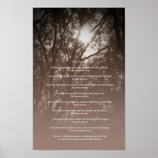 Glowing Trees "Do It Anyway" Poster