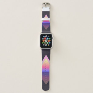 Glowing triangle. Ethereum concept. futuristic abs Apple Watch Band