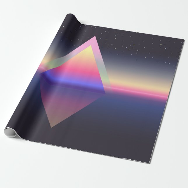 Glowing triangle. Ethereum concept. futuristic abs Wrapping Paper (Unrolled)