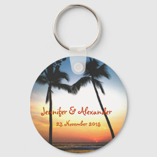 Glowing Tropical Sunset special event Keychain