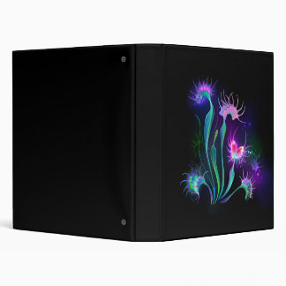 Glowing Venus Flytrap 3 Ring Binder