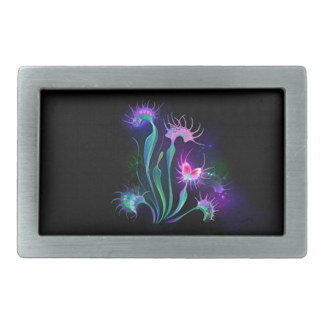 Glowing Venus Flytrap Belt Buckle (Front)
