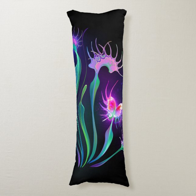 Glowing Venus Flytrap Body Pillow (Front Vertical)