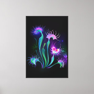 Glowing Venus Flytrap Canvas Print