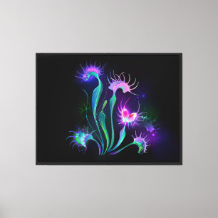 Glowing Venus Flytrap Canvas Print
