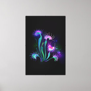 Glowing Venus Flytrap Canvas Print