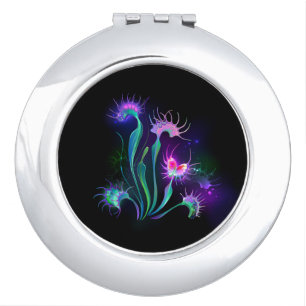 Glowing Venus Flytrap Compact Mirror