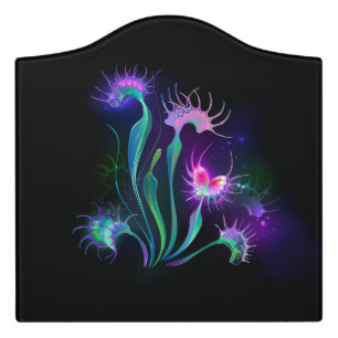 Glowing Venus Flytrap Door Sign