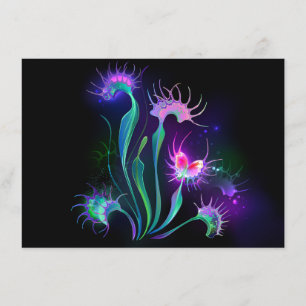 Glowing Venus Flytrap Enclosure Card