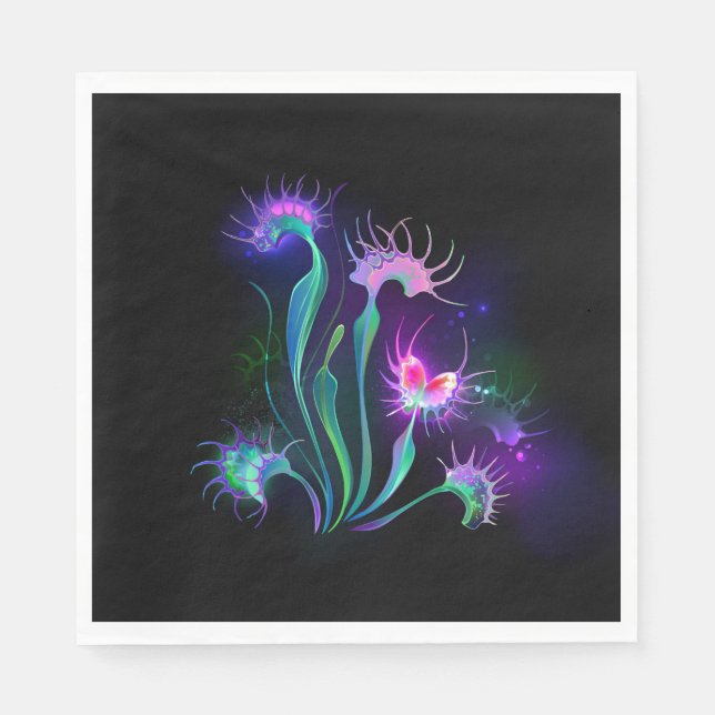 Glowing Venus Flytrap Napkins (Front)