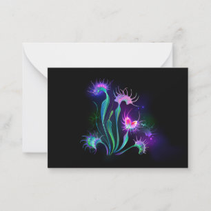 Glowing Venus Flytrap Note Card