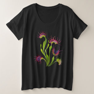 Glowing Venus Flytrap Plus Size T-Shirt