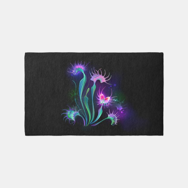 Glowing Venus Flytrap Rug (Front)
