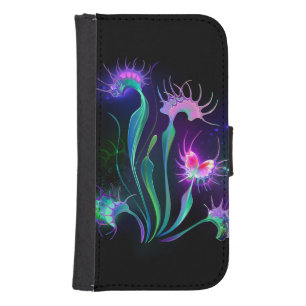 Glowing Venus Flytrap Galaxy S4 Wallet Case